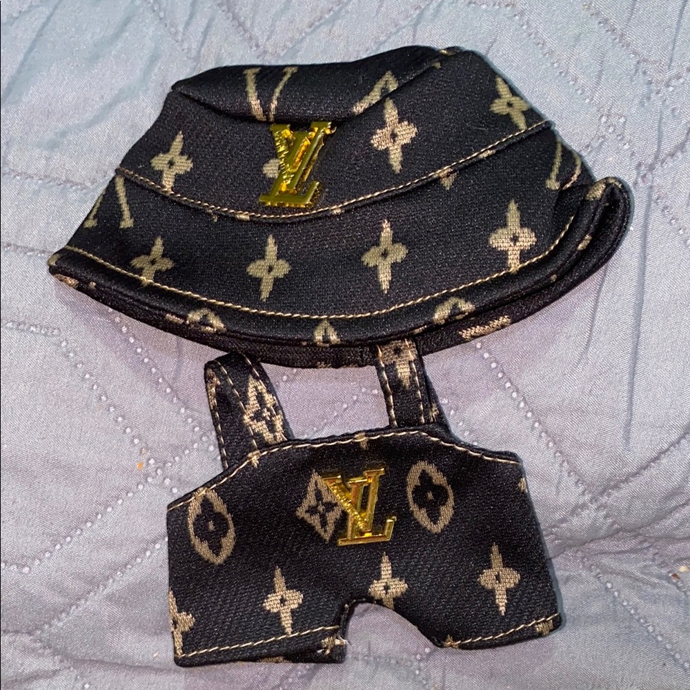 - Labubu Black and Gold Designer Outfit
